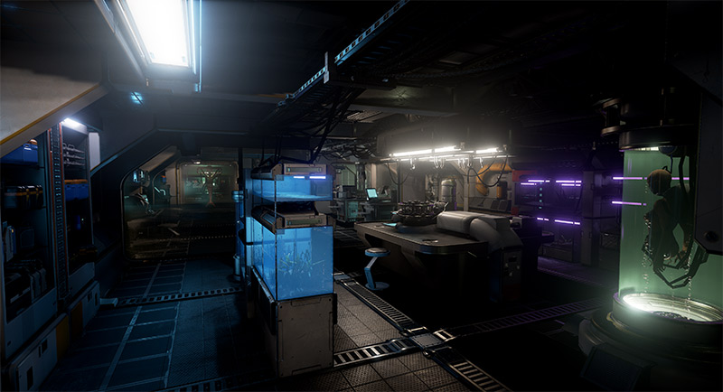 Dark scientific lab, Syren screenshot